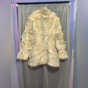 Rachel Zoe Shaggy Faux Fur Jacket Size Small